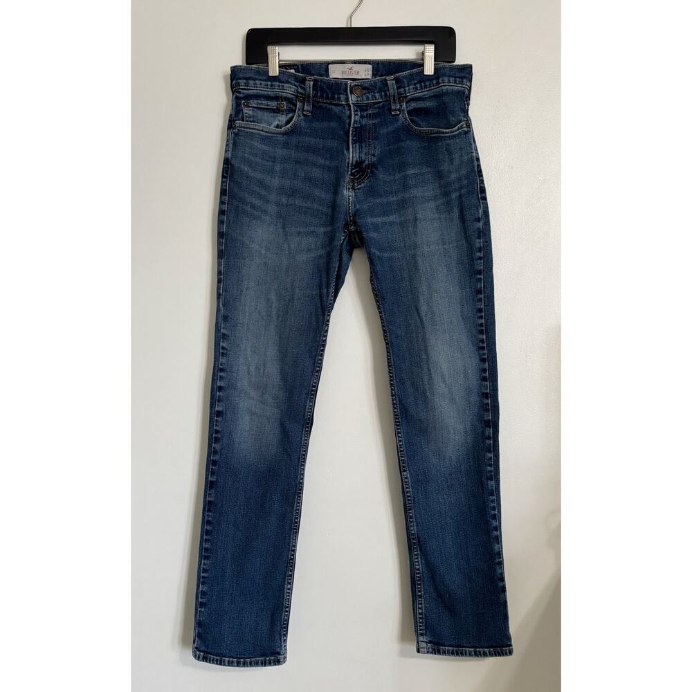 Dark Wash Hollister Slim Straight Epic Flex Jeans 32 x 32